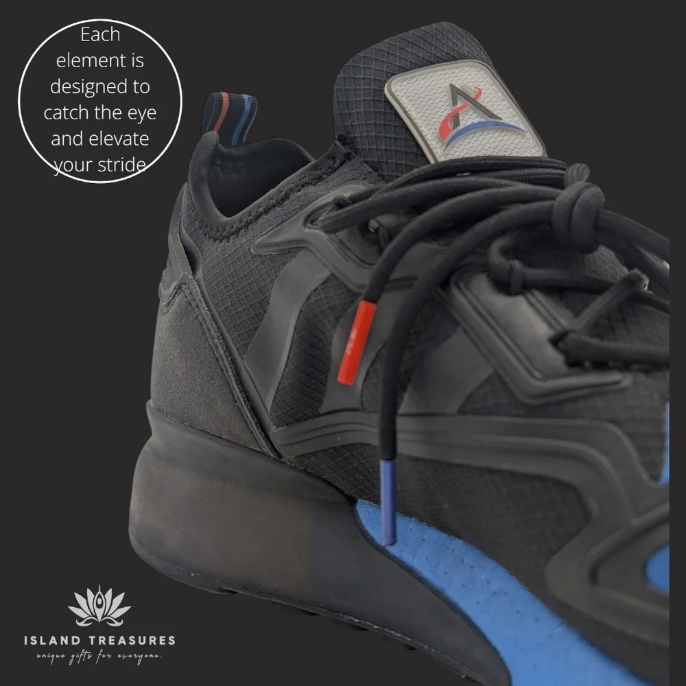 Adidas X NASA Size 14 Black And Blue Men's Athletic Mesh Shoes Adiprene Cushion